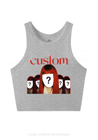 Custom Five Portraits Y2K Crop Tank Top Cherrykitten