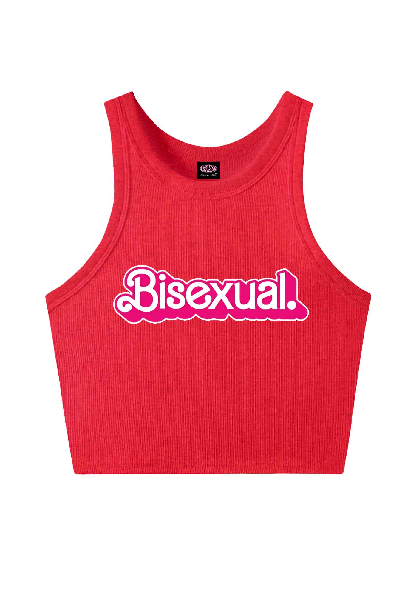 Pink Bisexual Pride Y2K Crop Tank Top Cherrykitten