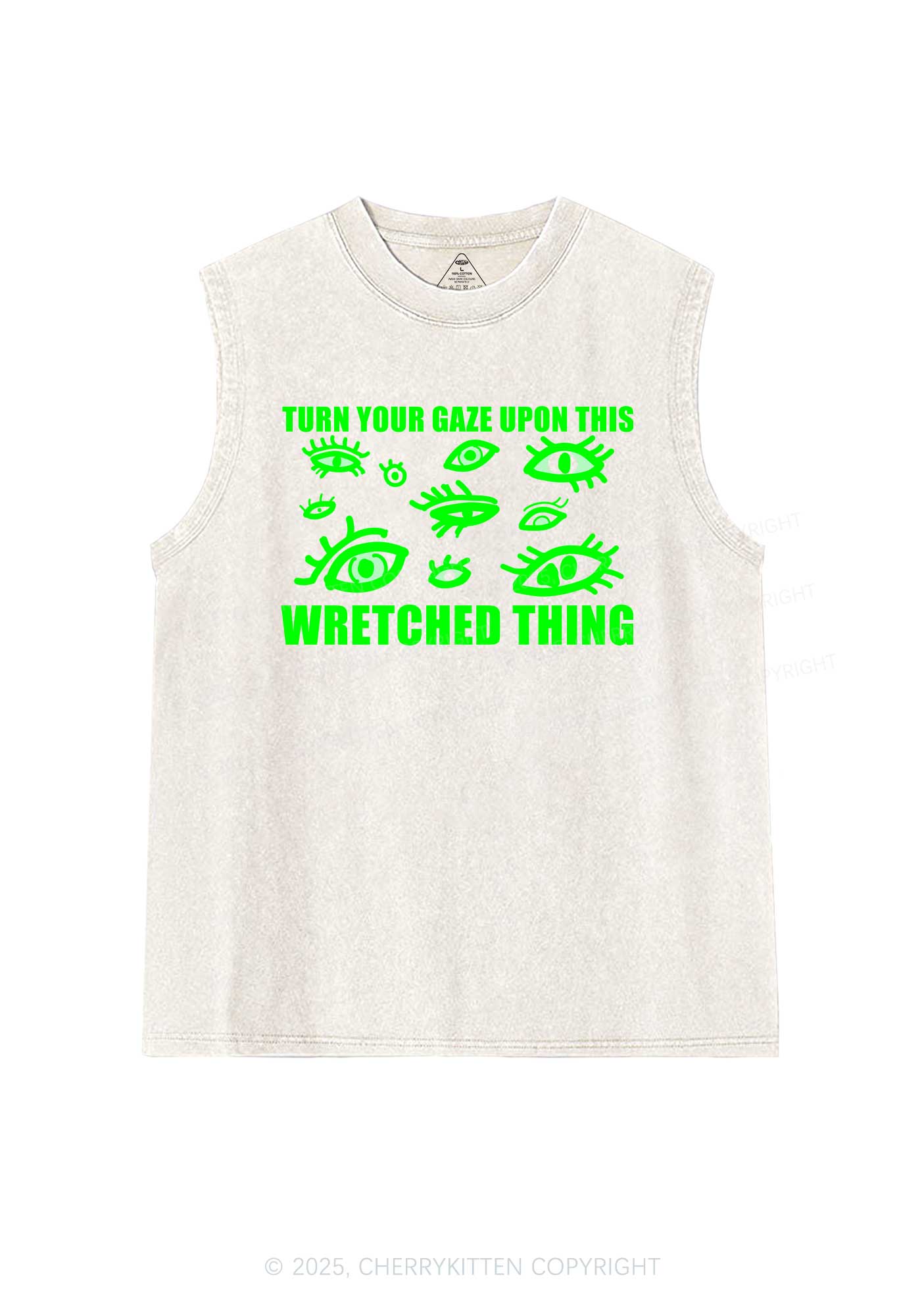Turn Your Gaze Upon This Y2K Washed Muscle Tank Cherrykitten