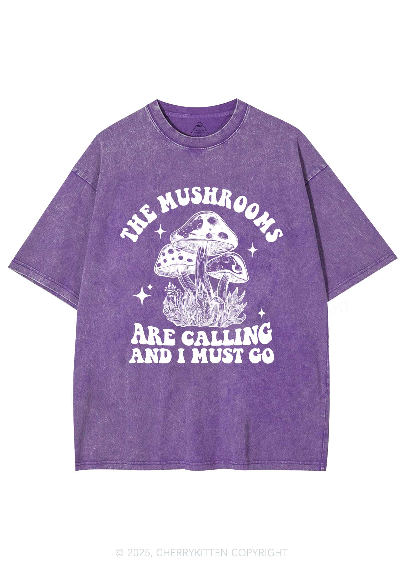 The Mushrooms Are Calling Y2K Shirts Washed Tee Cherrykitten