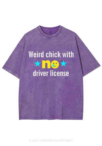 Weird Chick Y2K Shirts Washed Tee Cherrykitten
