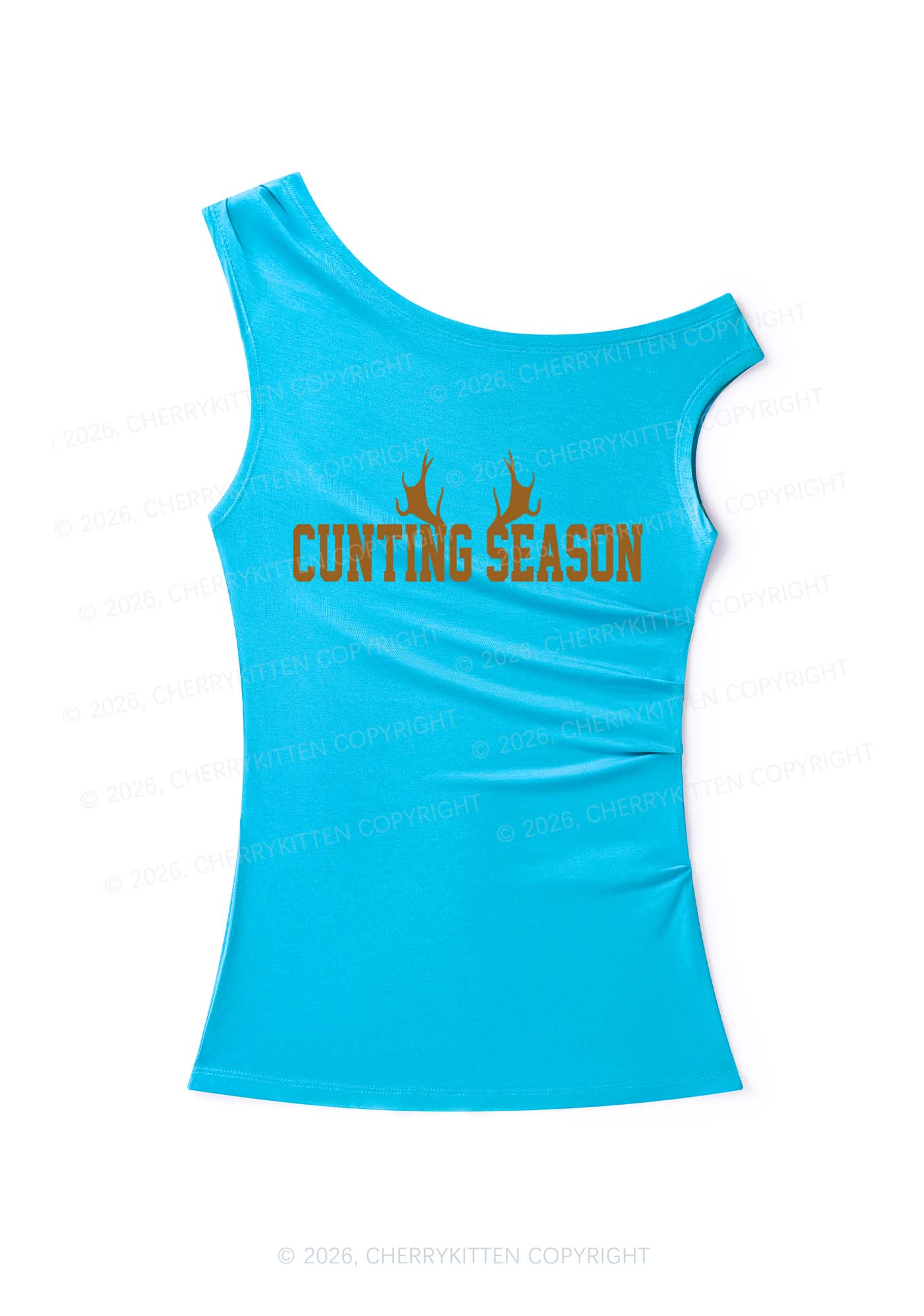 Cunting Season Y2K Off Shoulder Tank Top Cherrykitten