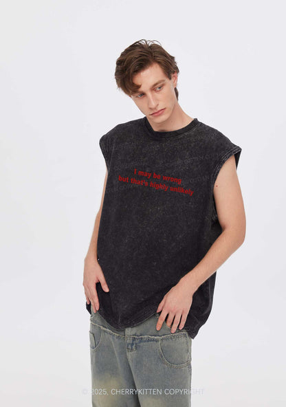 Highly Unlikely Y2K Washed Tank Cherrykitten