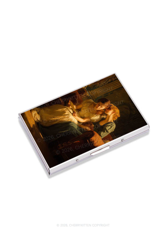 Two Women Reading Letter Pride Y2K Mirror Cigarette Case Cherrykitten