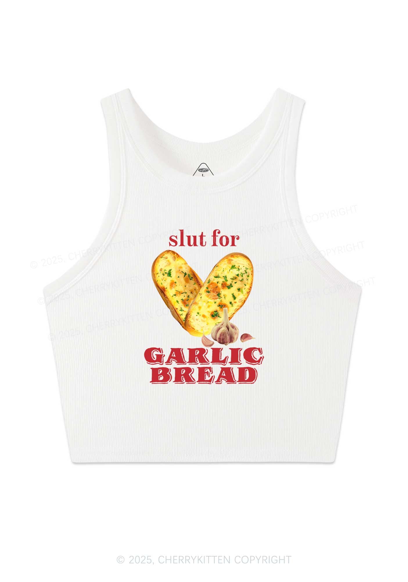 Slxt For Garlic Bread Y2K Crop Tank Top Cherrykitten