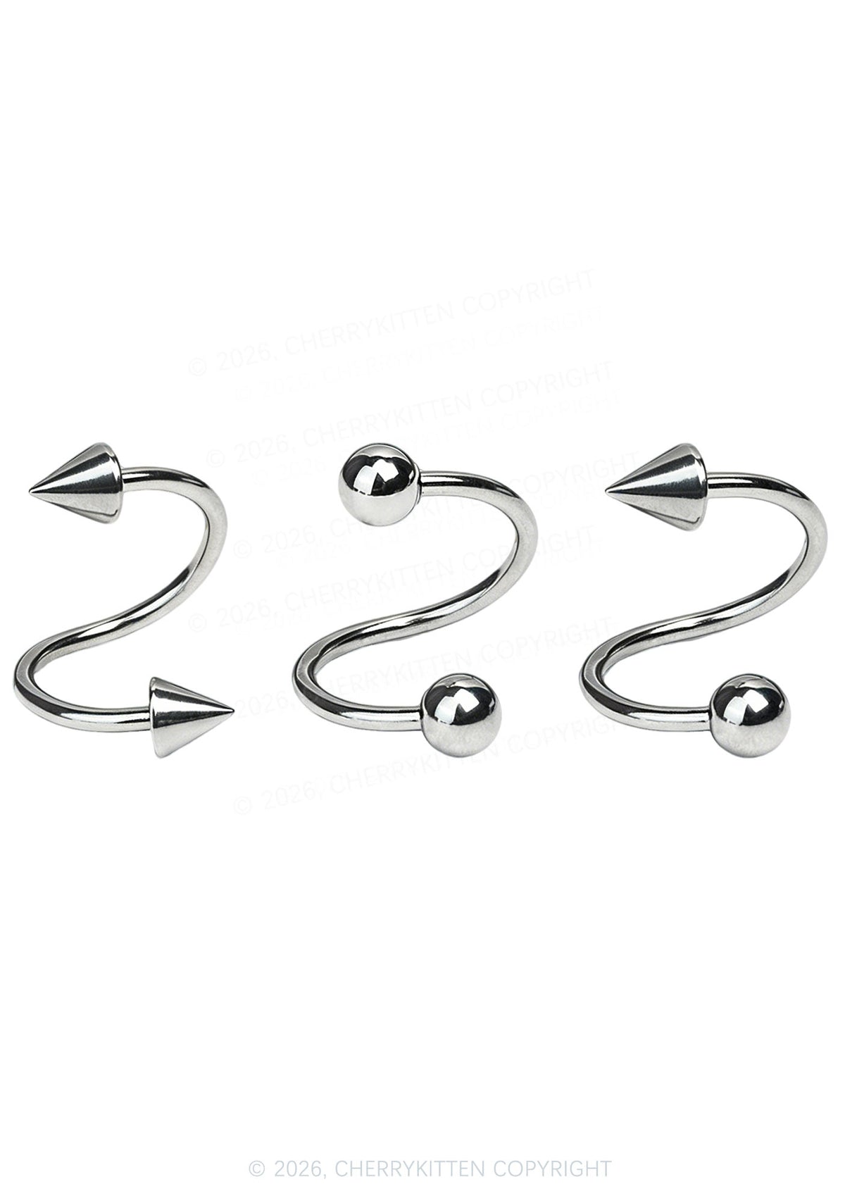 1pc S Shape Lip Ring Y2K Piercing Cherrykitten