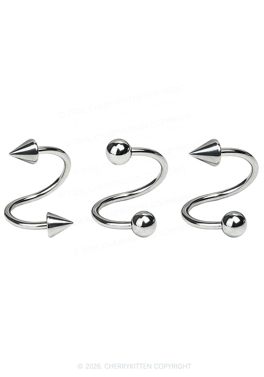 1pc S Shape Lip Ring Y2K Piercing Cherrykitten