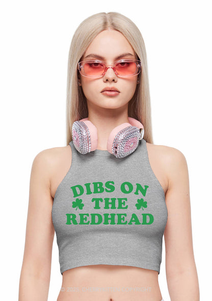 Dibs On The Redhead St Patricks Y2K Crop Tank Top Cherrykitten