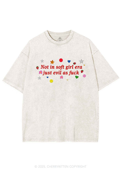 Not In Soft Girl Era Y2K Shirts Washed Tee Cherrykitten