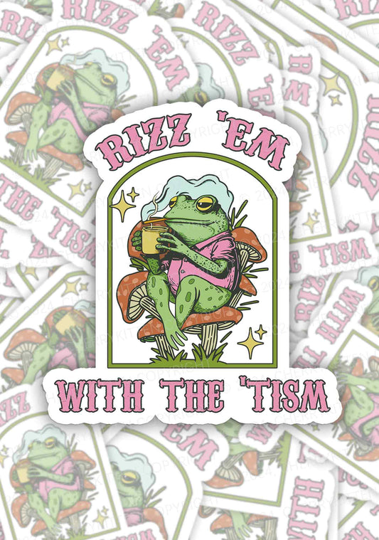 Tism Rizz Frog 1Pc Y2K Sticker Cherrykitten