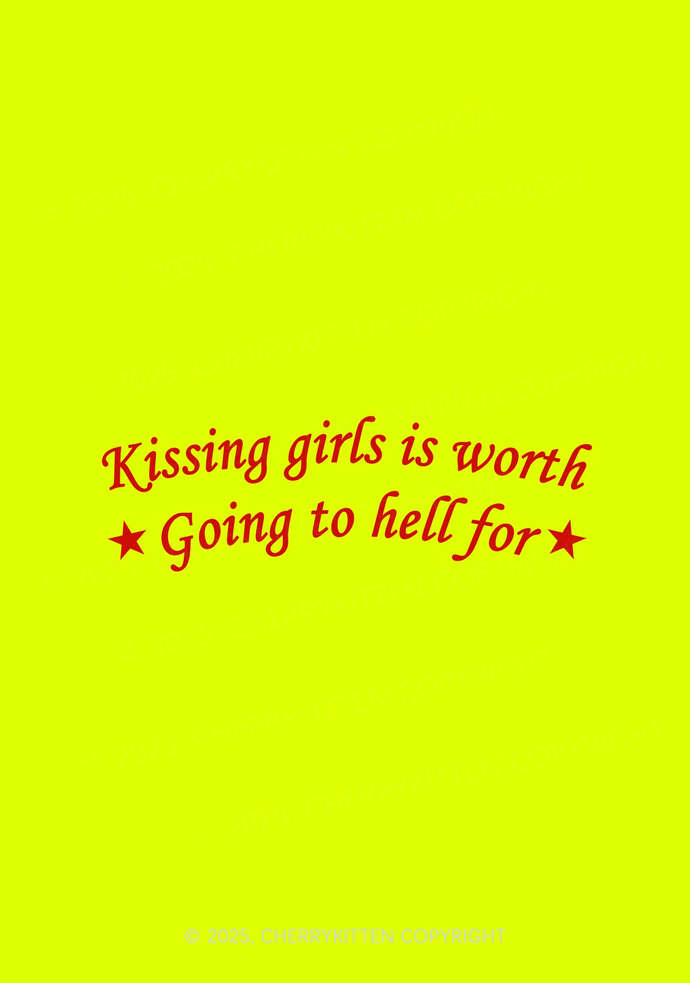 Kissing Girls is Worth Pride 1Pc Y2K Pin Badge Cherrykitten
