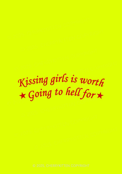 Kissing Girls is Worth Pride 1Pc Y2K Pin Badge Cherrykitten