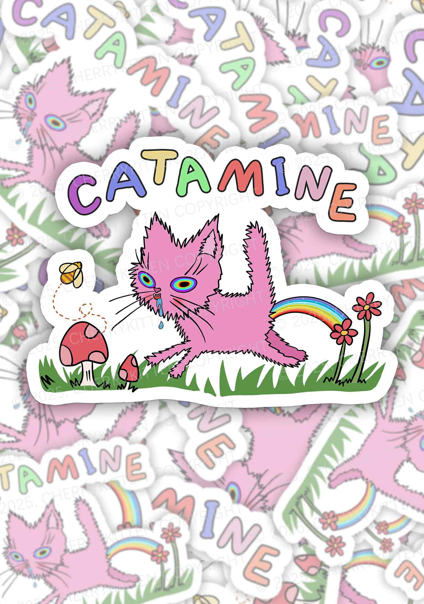 Catamine 1Pc Y2K Sticker Cherrykitten