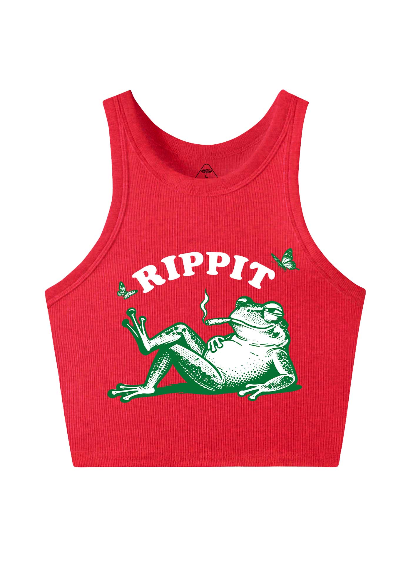 Rippit Frog Y2K Crop Tank Top Cherrykitten