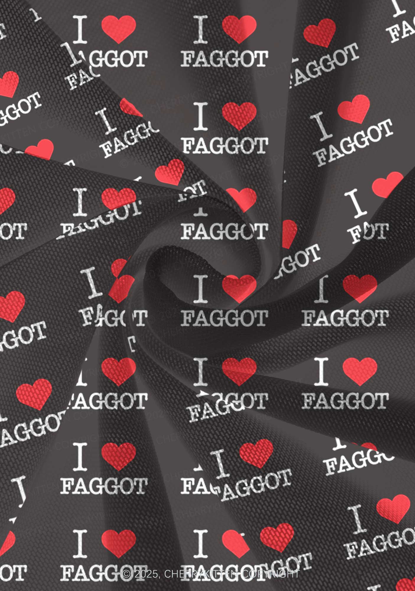 I Love Faggot Valentine's Day Y2K Print Mini Layered Skirt Cherrykitten