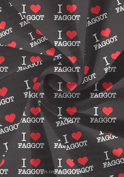 I Love Faggot Valentine's Day Y2K Print Mini Layered Skirt Cherrykitten