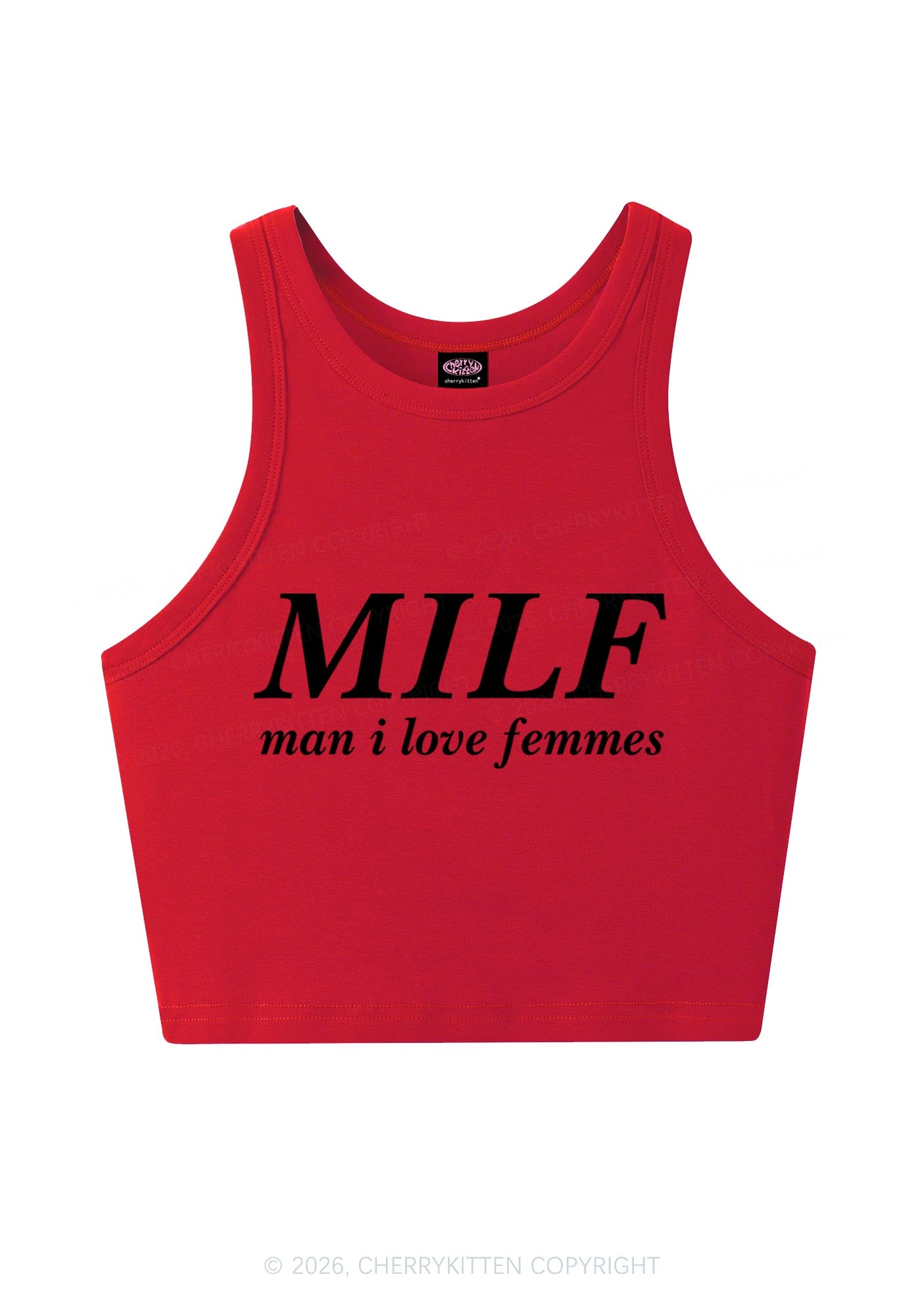 Man I Love Femme Y2K Crop Tank Top Cherrykitten