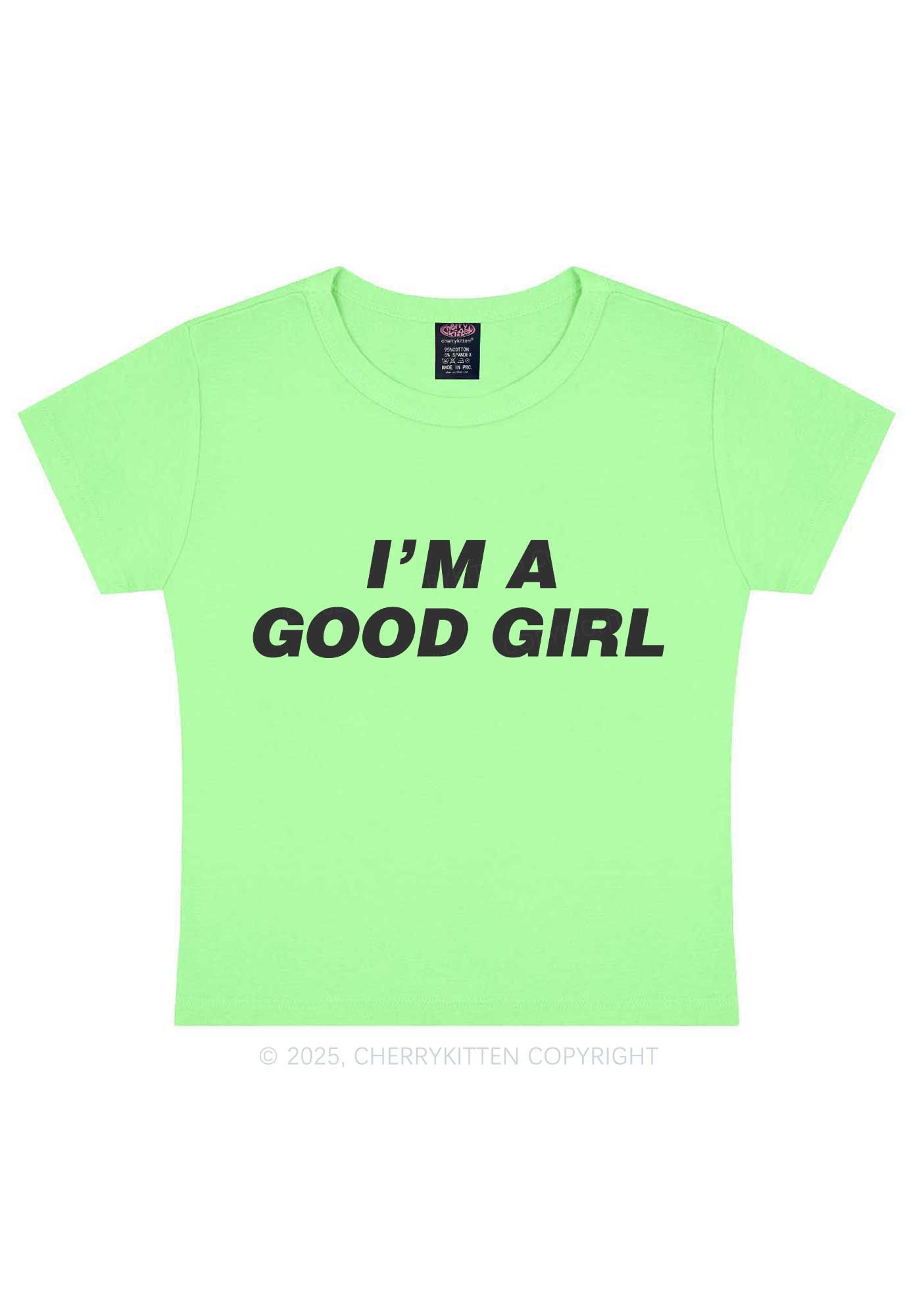 Im A Good Girl Y2K Baby Tee Cherrykitten