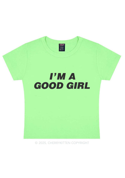 Im A Good Girl Y2K Baby Tee Cherrykitten