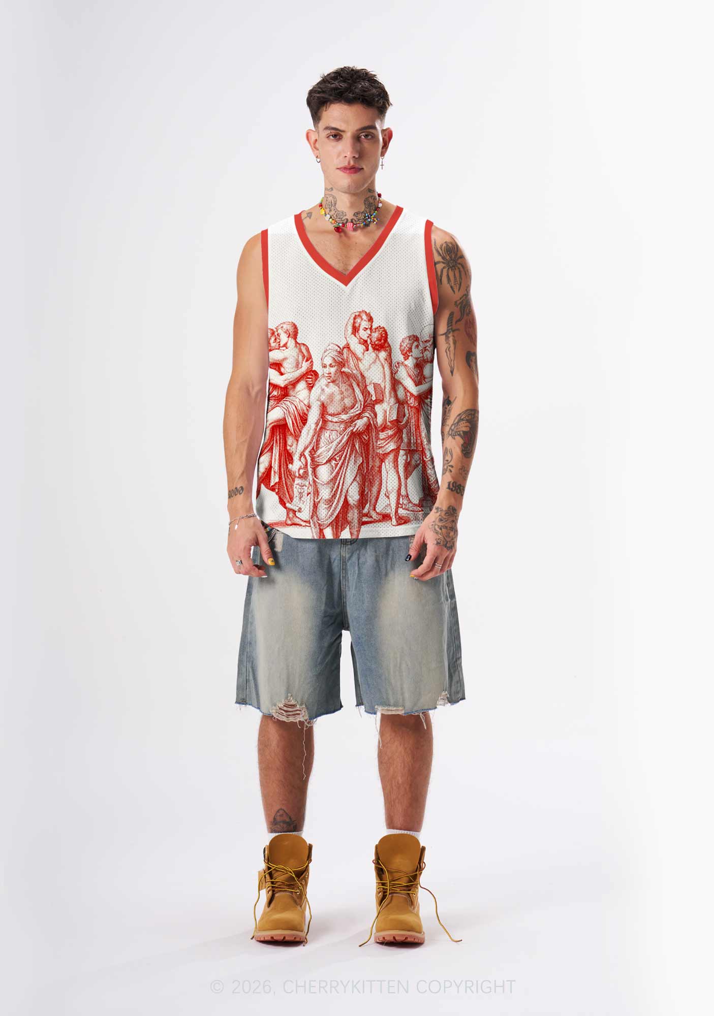 Ancient Greek Lovers Pride Y2K Sport Jersey Tank Cherrykitten