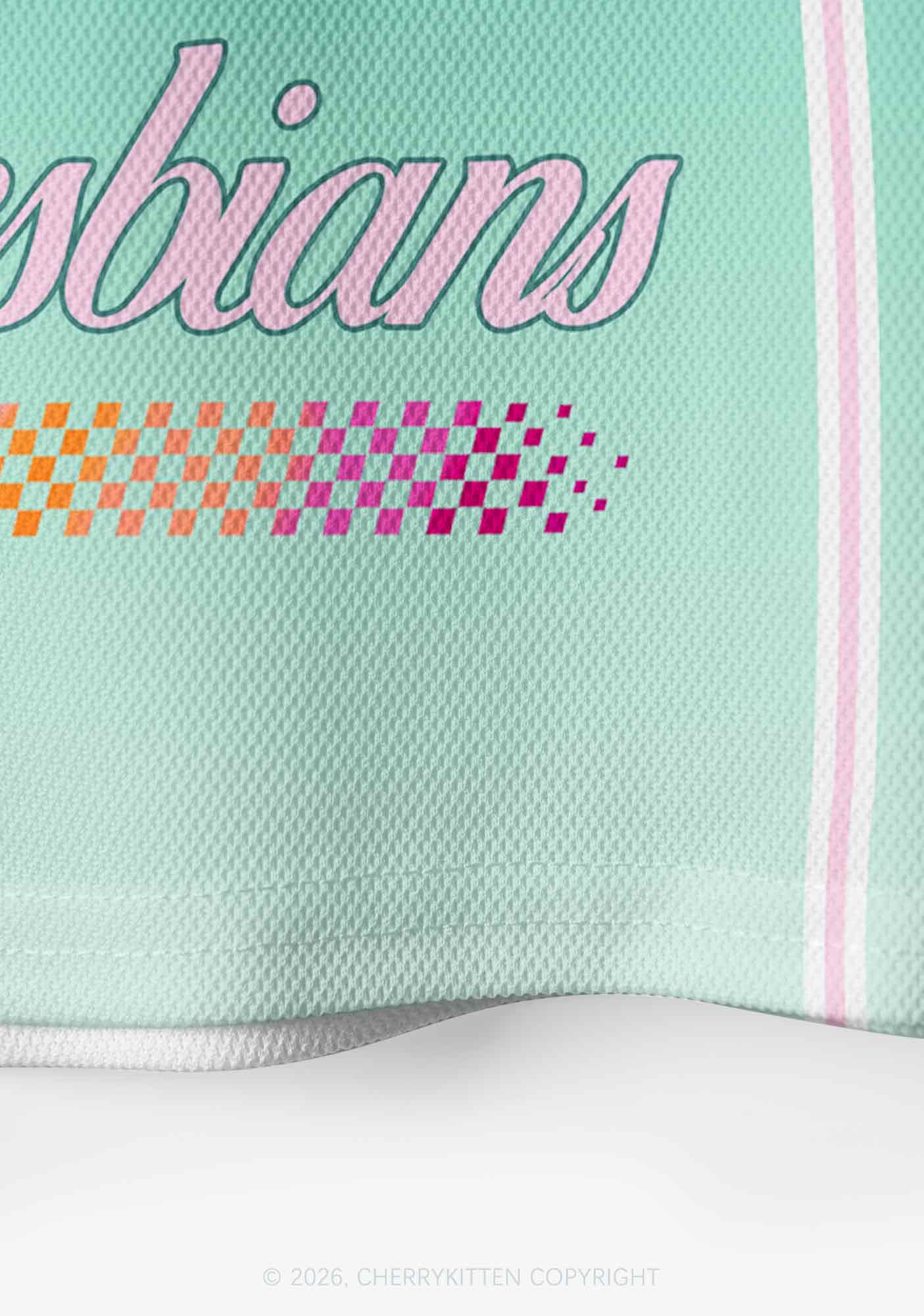 Cool Girls Are Lesbians Pride Y2K Crop Sport Jersey Shirts Cherrykitten