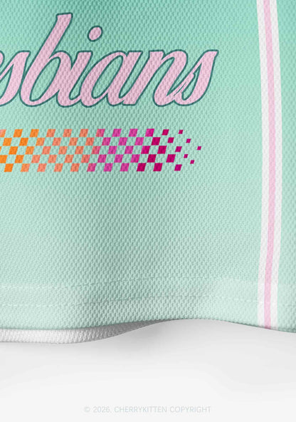 Cool Girls Are Lesbians Pride Y2K Crop Sport Jersey Shirts Cherrykitten