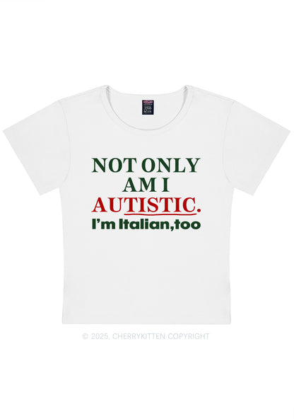 Not Only Autistic Y2K Baby Tee Cherrykitten