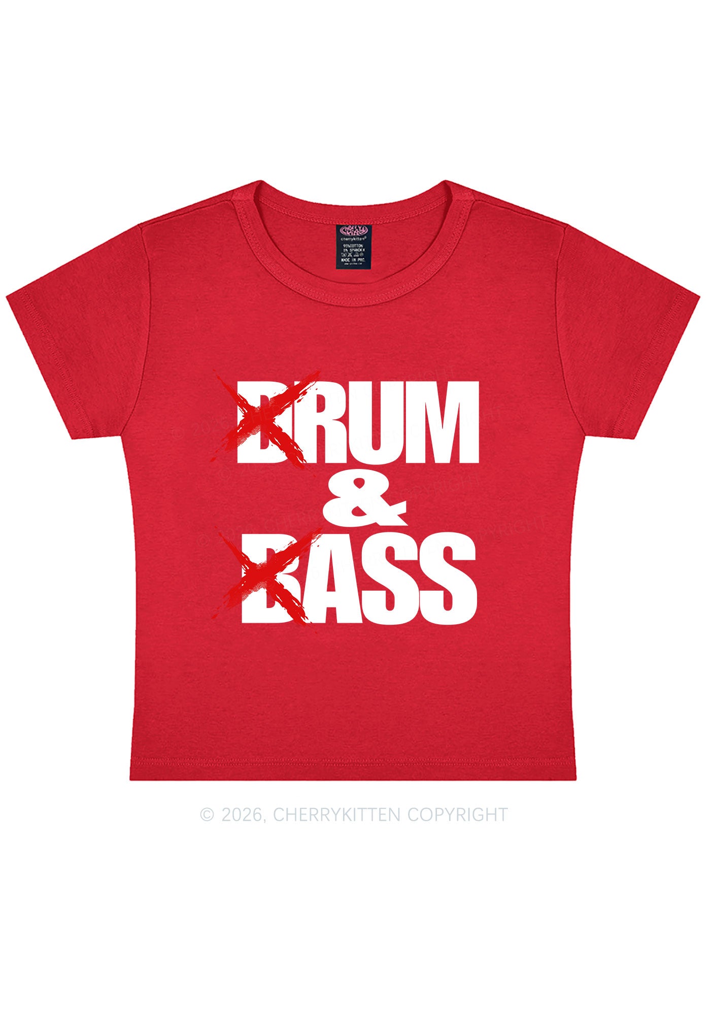DnB Graffiti Y2K Baby Tee Cherrykitten
