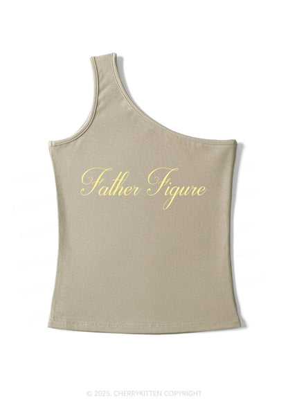Father Figure Y2K One Shoulder Tank Top Cherrykitten