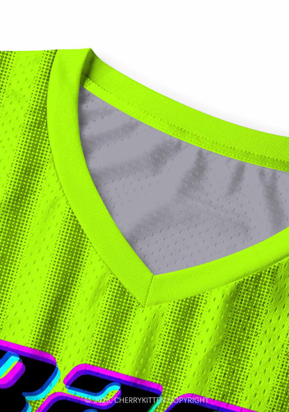 Green Bass Slxt Y2K Sport Jersey Tank Cherrykitten