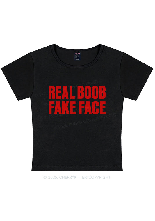 Fake Face Real Bxxb Y2K Baby Tee Cherrykitten