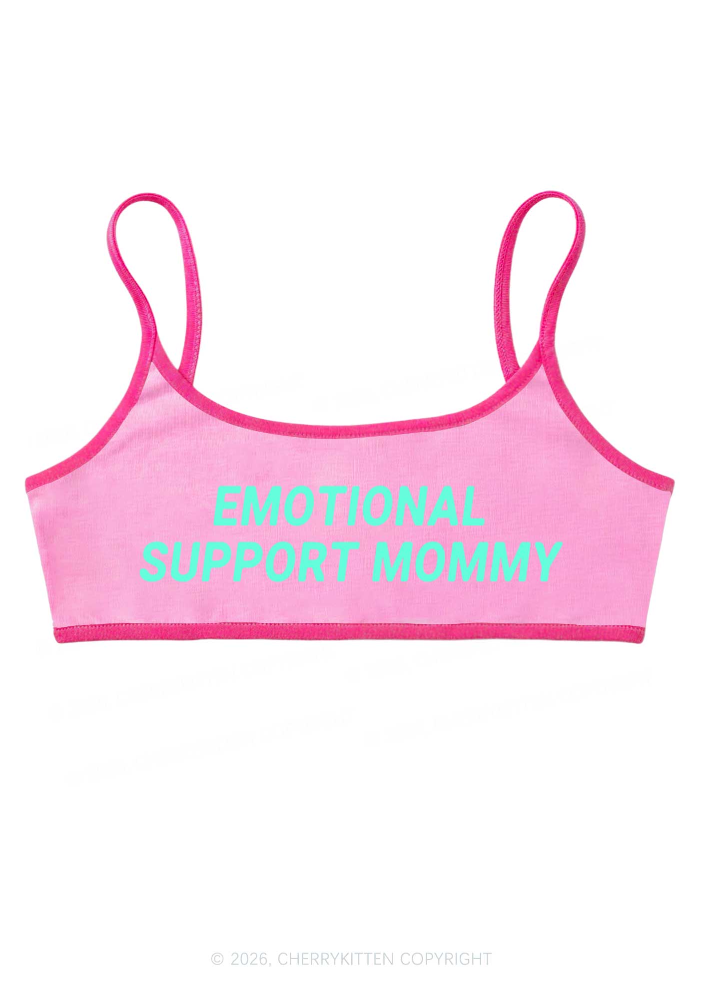 Emotional Support Mommy Y2K Super Crop Cami Cherrykitten