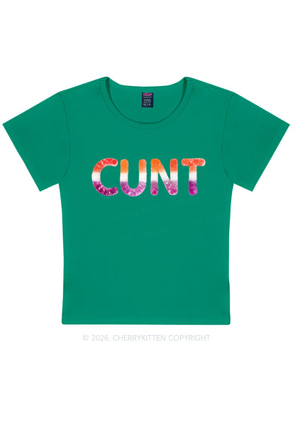 Lesbian Candy Cxxt Pride Y2K Baby Tee Cherrykitten