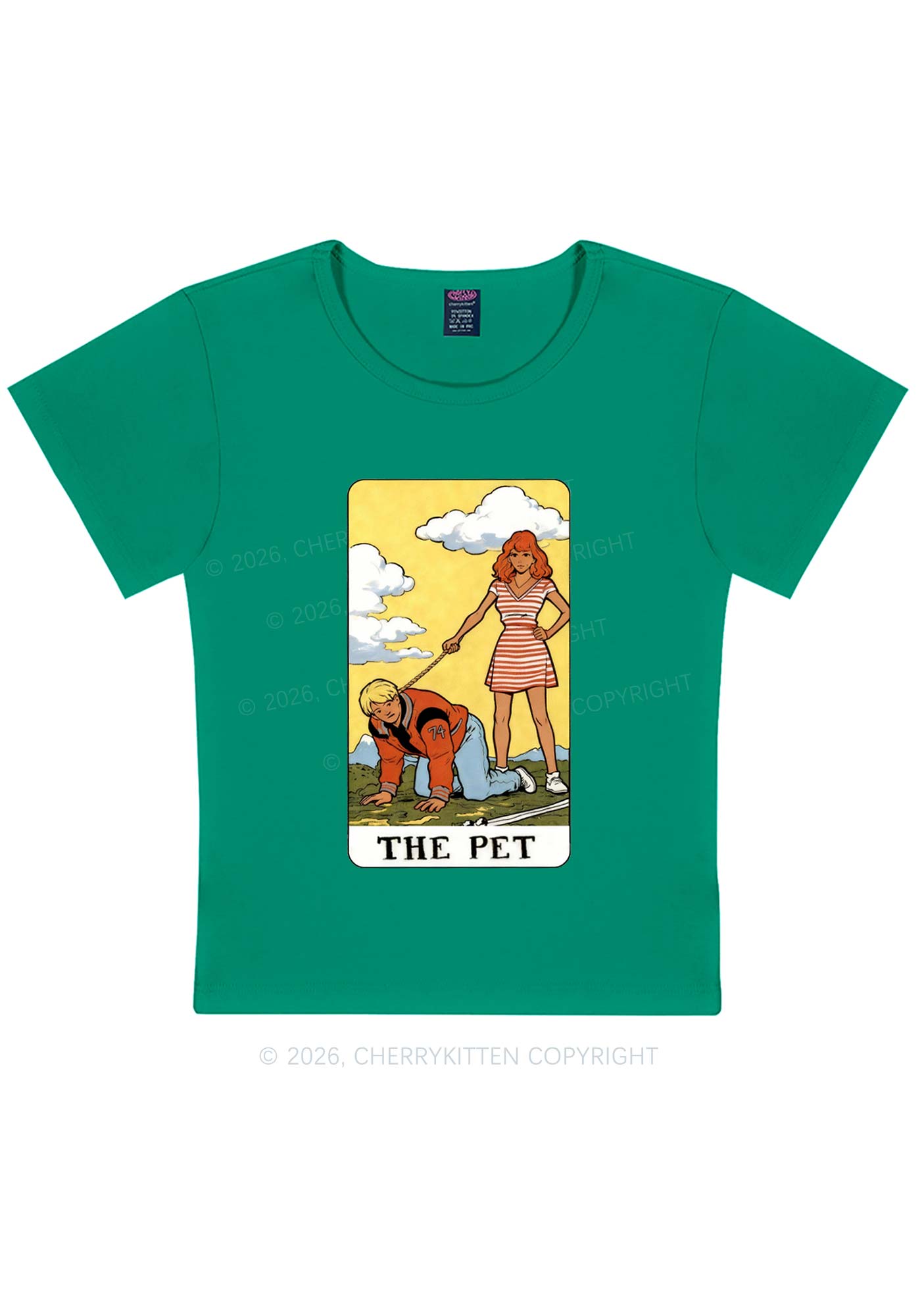The Pet Y2K Baby Tee Cherrykitten
