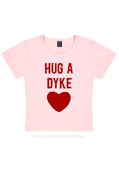 Hug A Dyke Y2K Baby Tee Cherrykitten