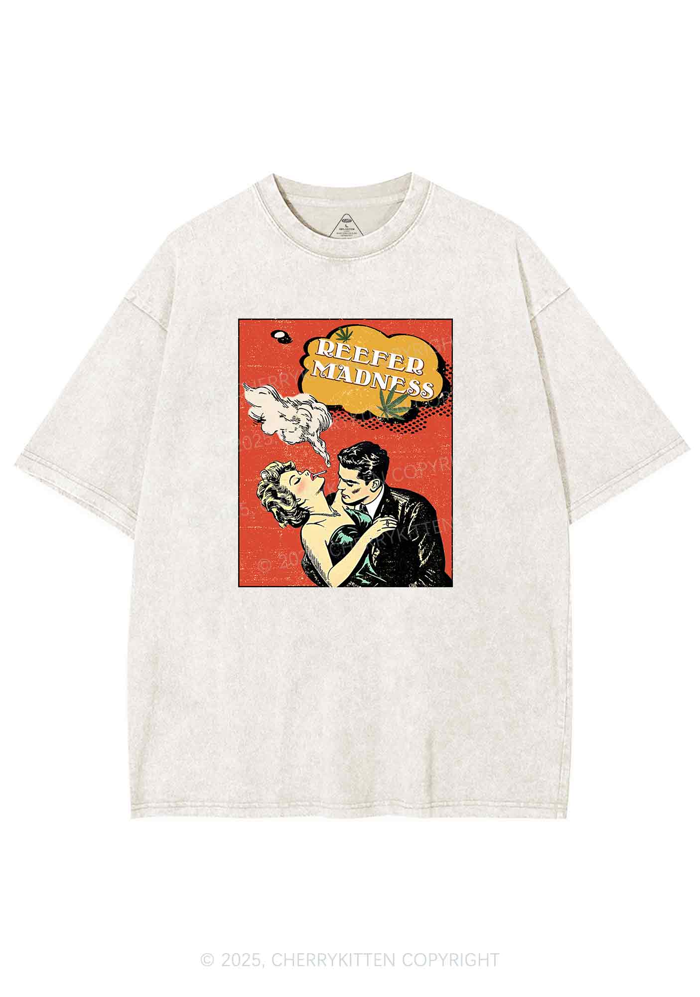 Smoke Madness Y2K Shirts Washed Tee Cherrykitten