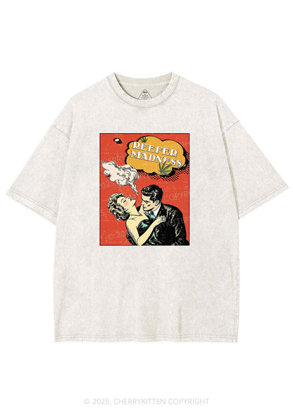 Smoke Madness Y2K Shirts Washed Tee Cherrykitten