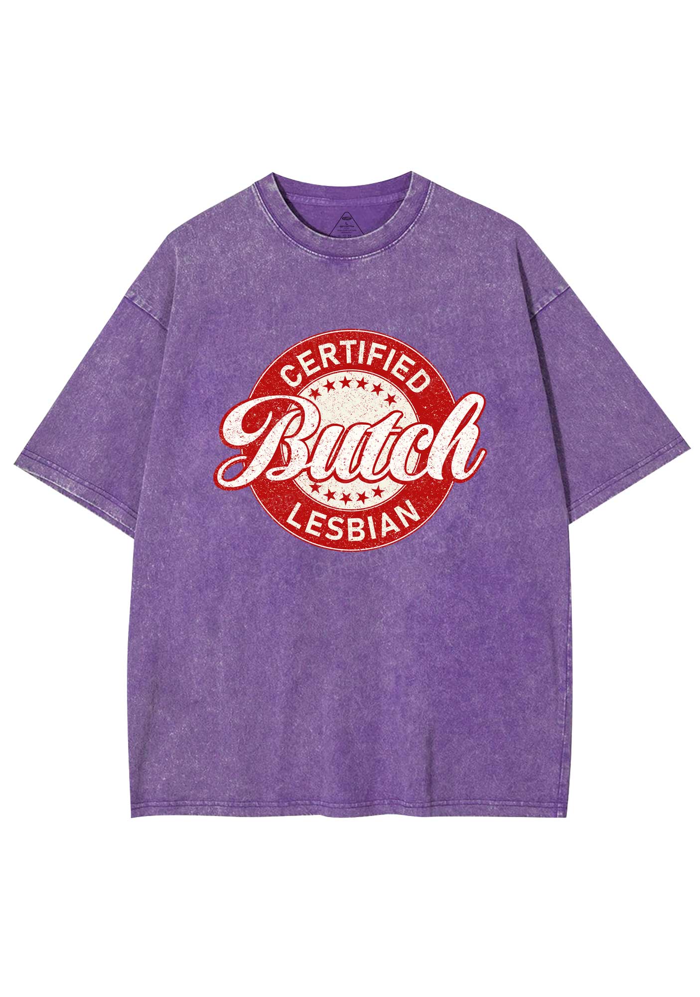 Certified Butch Lesbian Y2K Shirts Washed Tee Cherrykitten
