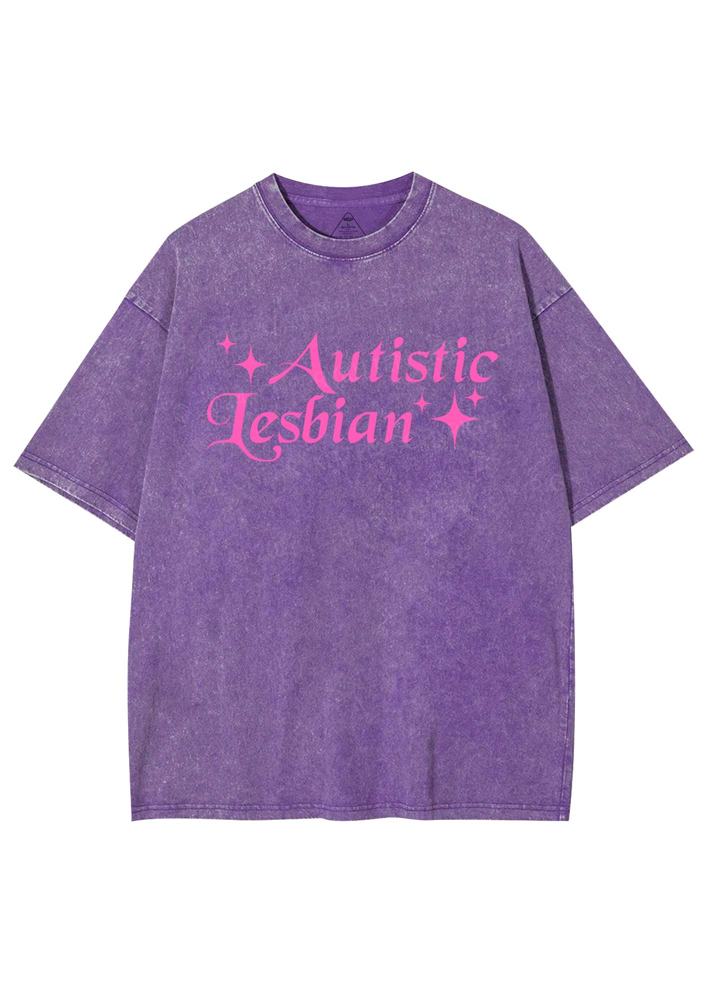 Autistic Lesbian Y2K Shirts Washed Tee Cherrykitten