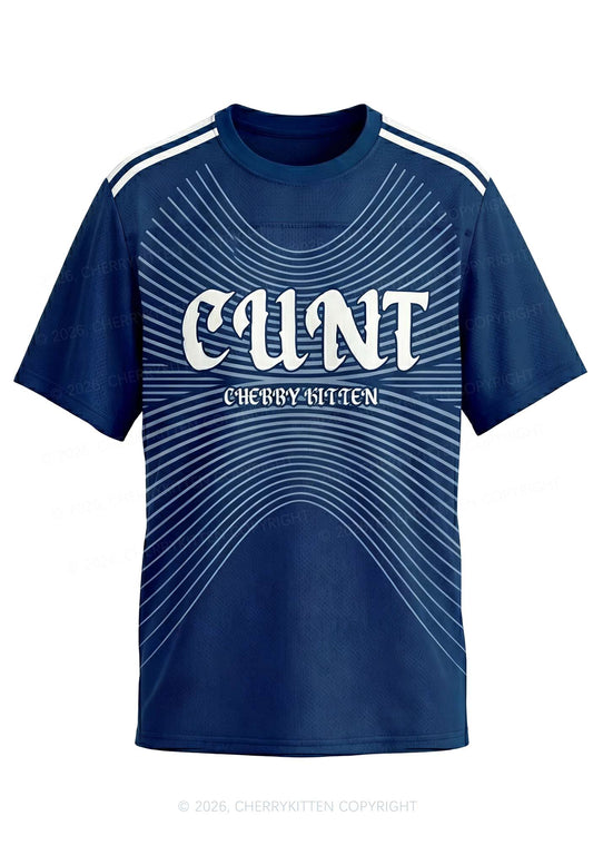 Navy Blue Cxxt Y2K Football Jersey Shirts Cherrykitten