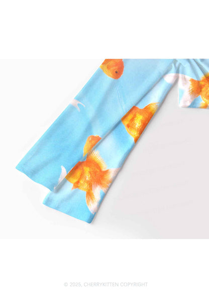 Goldfish Y2K Mesh Long Sleeve Crop Top Cherrykitten