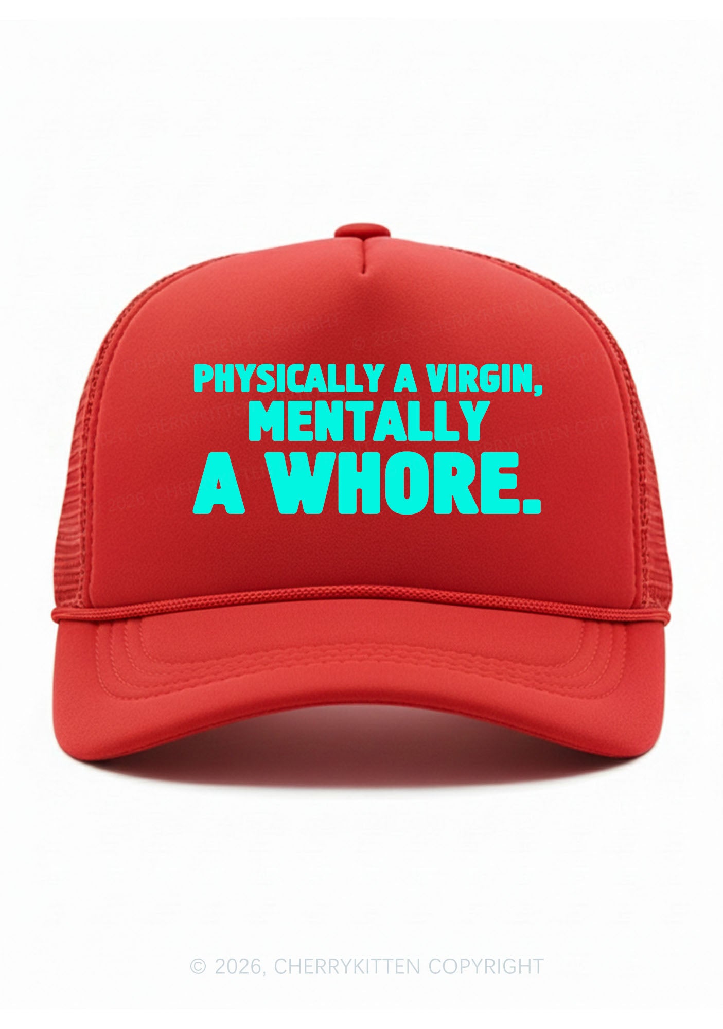 Mentally A Hore Y2K Trucker Hat Cherrykitten
