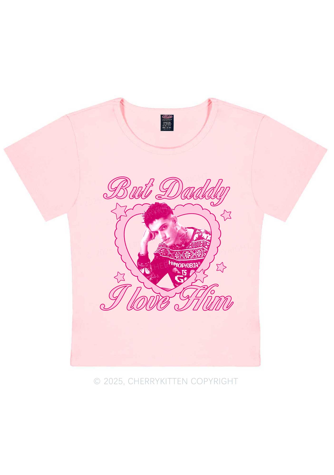 Custom Daddy I love Him Y2K Baby Tee Cherrykitten