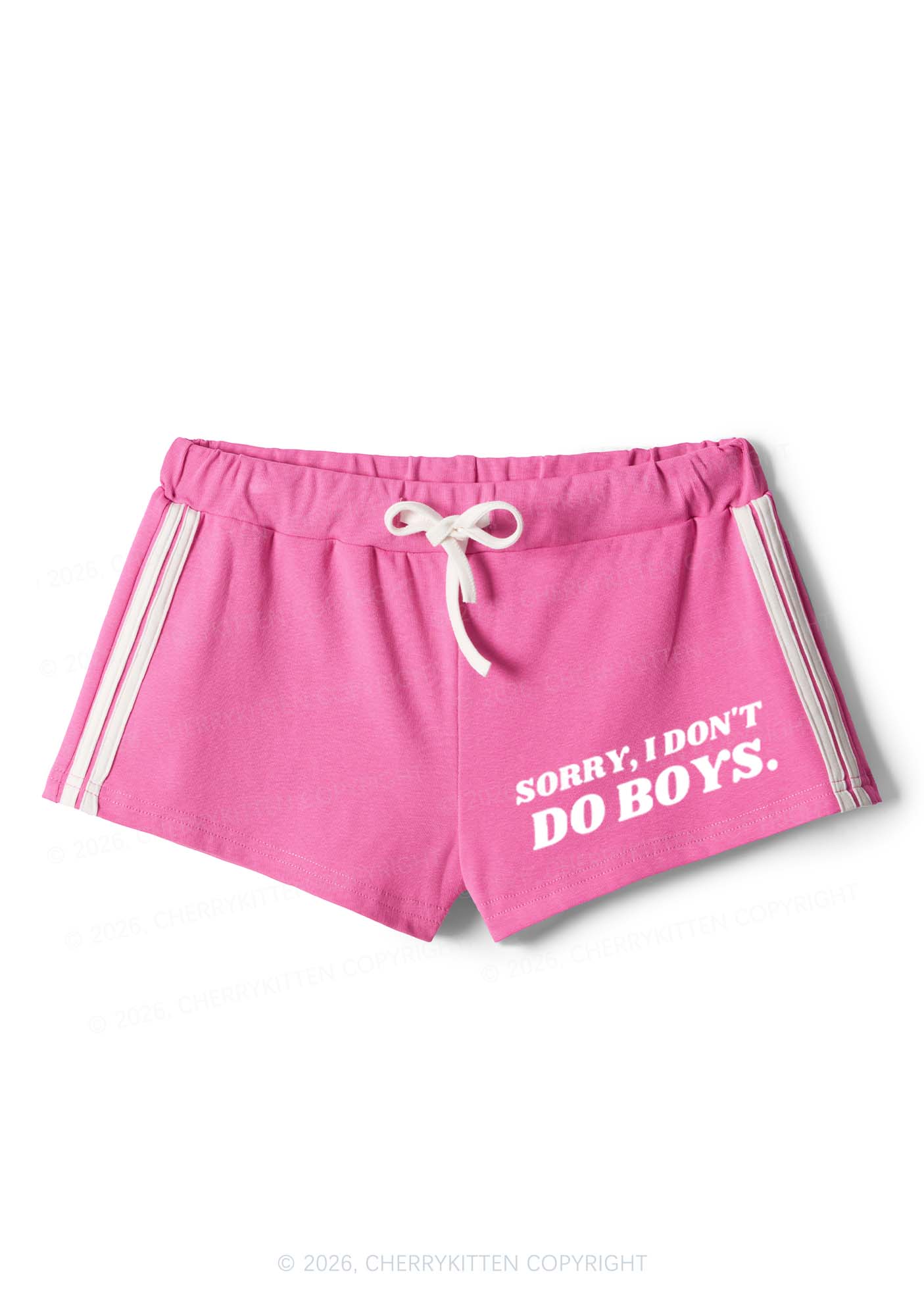 Sorry I Dont Do Boys Pride Y2K Drawstring Mini Shorts Cherrykitten