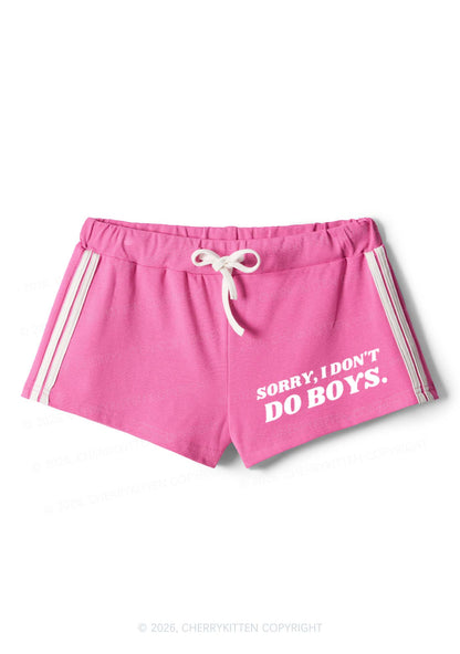 Sorry I Dont Do Boys Pride Y2K Drawstring Mini Shorts Cherrykitten