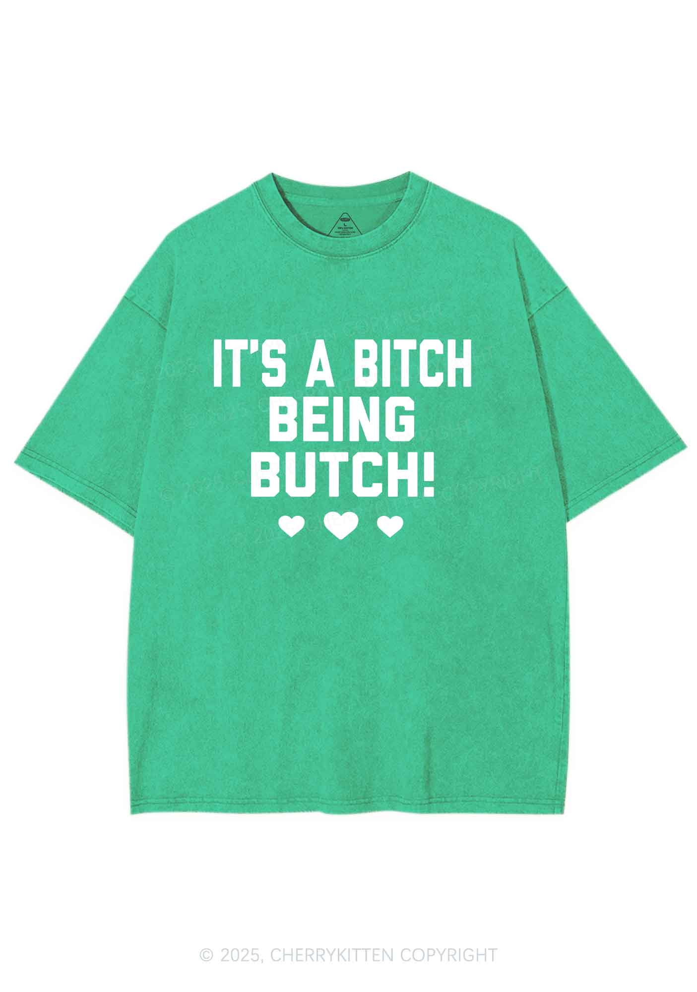 Bxxch Being Butch Y2K Shirts Washed Tee Cherrykitten