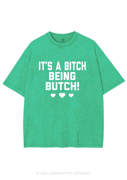 Bxxch Being Butch Y2K Shirts Washed Tee Cherrykitten