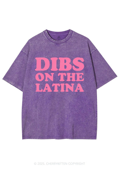 Dibs On The Latina Y2K Shirts Washed Tee Cherrykitten