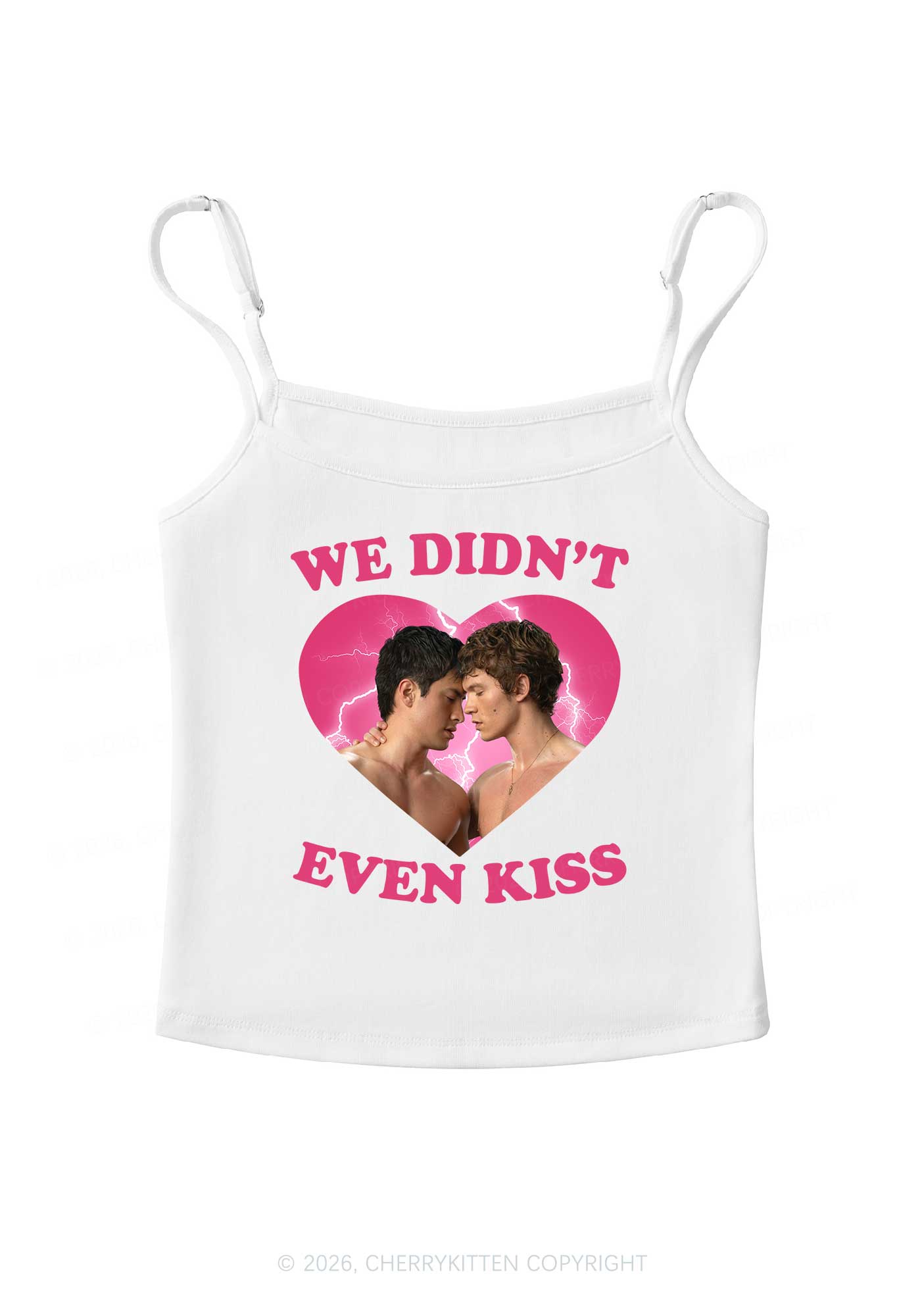 We Didnt Even Kiss Each Other HR Y2K Spaghetti Strap Cami Cherrykitten