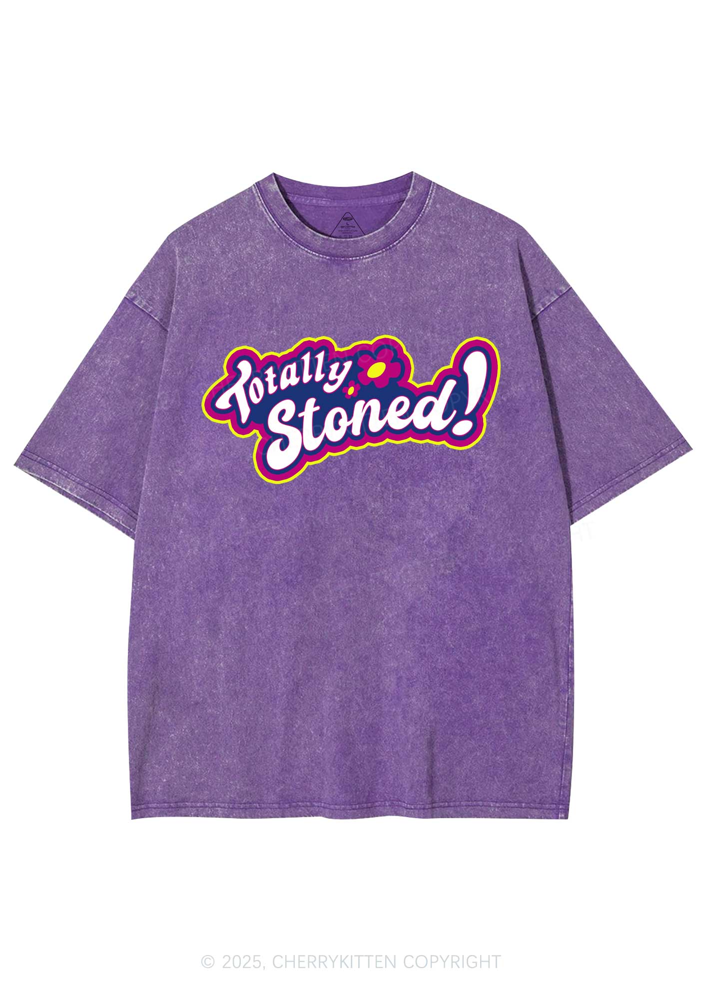 Totally Stoned Y2K Shirts Washed Tee Cherrykitten